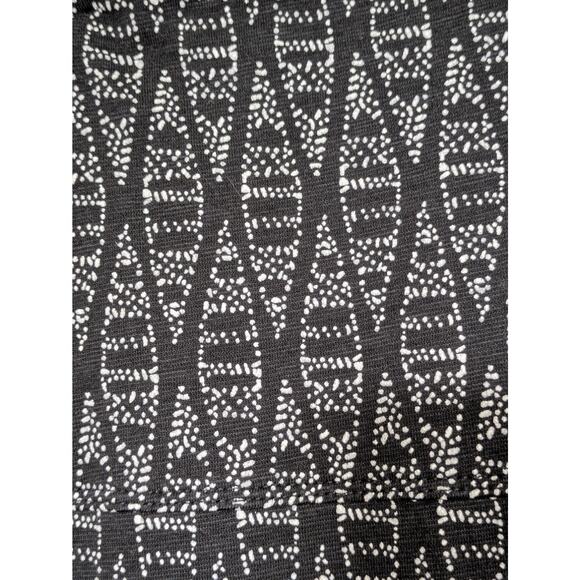 Toad & Co Dress Womens Large Black White Geometric Pattern Stretch Fit & Flare - Picture 3 of 9